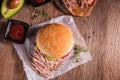 Hamburger pulled pork Royalty Free Stock Photo