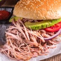 Hamburger pulled pork Royalty Free Stock Photo