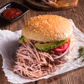 Hamburger pulled pork Royalty Free Stock Photo
