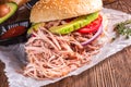 Hamburger pulled pork Royalty Free Stock Photo