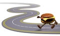 Hamburger that runs in the street