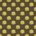 Hamburger Seamless Pattern Royalty Free Stock Photo