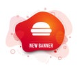 Hamburger sign icon. Fast food symbol. Vector