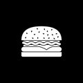 Hamburger solid icon, food drink elements