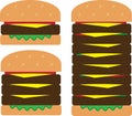 Hamburger Stacks Royalty Free Stock Photo