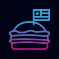 Hamburger, usa nolan icon. Simple thin line, outline vector of 4th of july icons for ui and ux, website or mobile application