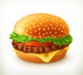 Hamburger, vector icon
