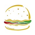 Hamburger vector illustration design graphic