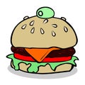 Hamburger vector illustration1