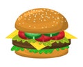 Hamburger vector symbol icon design.