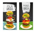 Hamburger Vertical Banners Royalty Free Stock Photo