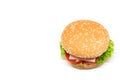 Hamburger, white background