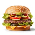 Hamburger White Background