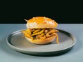 Hamburgers with alternative protein source