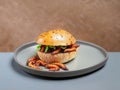 Hamburgers with alternative protein source