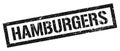 HAMBURGERS black grungy rectangle stamp