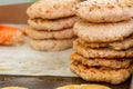 Hamburgers and hotdogs cooking Royalty Free Stock Photo