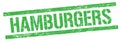 HAMBURGERS text on green grungy rectangle stamp
