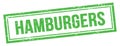 HAMBURGERS text on green grungy vintage stamp