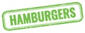 HAMBURGERS text on green grungy vintage stamp