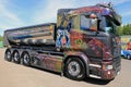 Customized Scania Tipper Truck Golden Eagle Royalty Free Stock Photo