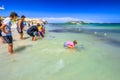 Tourists at Hamelin Bay