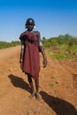 Mursi tribe girl - 05 october 2012 , Omo valley, Ethiopia