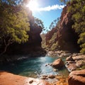 Hamersley Gorge made with Generative AI Royalty Free Stock Photo