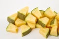 Hamigua Melon cut into slices Royalty Free Stock Photo