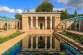 Pool and temple in the Ancient Egyptian Garden, Hamilton Gardens, New Zealand