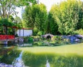 HAMILTON, NZ - FEBRUARY 25, 2015: Chinese Scholar's garden in Hamilton Gardens Royalty Free Stock Photo