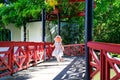 HAMILTON, NZ - FEBRUARY 25, 2015: Chinese Scholar's garden in Hamilton Gardens