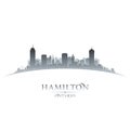 Hamilton Ontario Canada city skyline silhouette white background