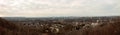 Hamilton Ontario skyline from the devils punch bowl. Panoramic format Royalty Free Stock Photo