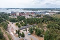 Google data center in summer in Hamina, Finland