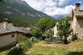 The hamlet Le Chatel, a hamlet located near Bramans, Maurienne Valley Royalty Free Stock Photo