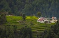 A hamlet in  in the mountains , Himachal Pradesh , India Royalty Free Stock Photo