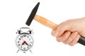 Hammer with alarm clock