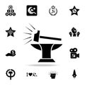 hammer and anvil icon. Detailed set of communism and socialism icons. Premium graphic design. One of the collection icons for