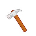 Hammer claw cartoon. Handyman tool for home repair