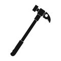 Hammer of climber.Mountaineering single icon in black style vector symbol stock illustration web.