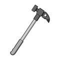 Hammer of climber.Mountaineering single icon in monochrome style vector symbol stock illustration web.