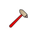 Hammer color gradient vector icon