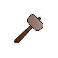 Hammer color gradient vector icon