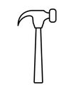 Hammer construction tool isolated icon