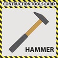 HAMMER - CONSTRUCTION TOOLS CARD IMAGE READY TO USE