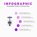 Hammer, Crash, Break, Tool Solid Icon Infographics 5 Steps Presentation Background