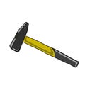 Hammer drawing illustration white background