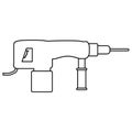 Hammer drill icon on white