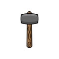 Hammer flat illustration. tooling icon for design and web.